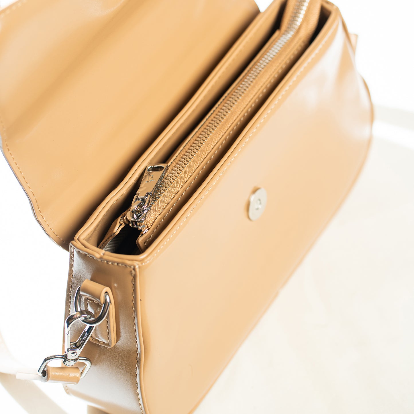 Hand Bag| The Verona Curve - Khaki
