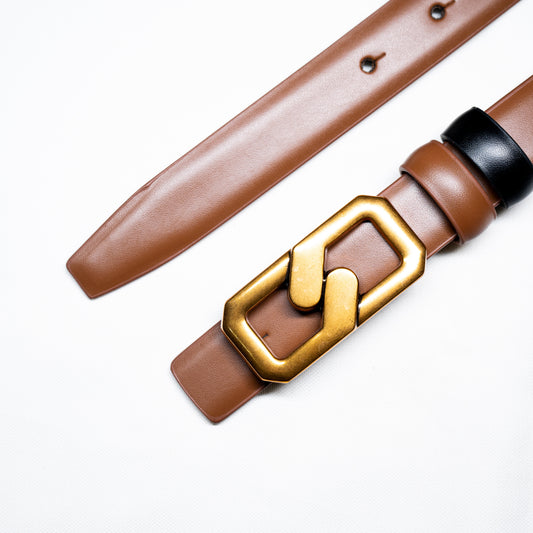 Belt| Luxe Buckle Twin Tone