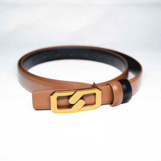 Belt| Luxe Buckle Twin Tone